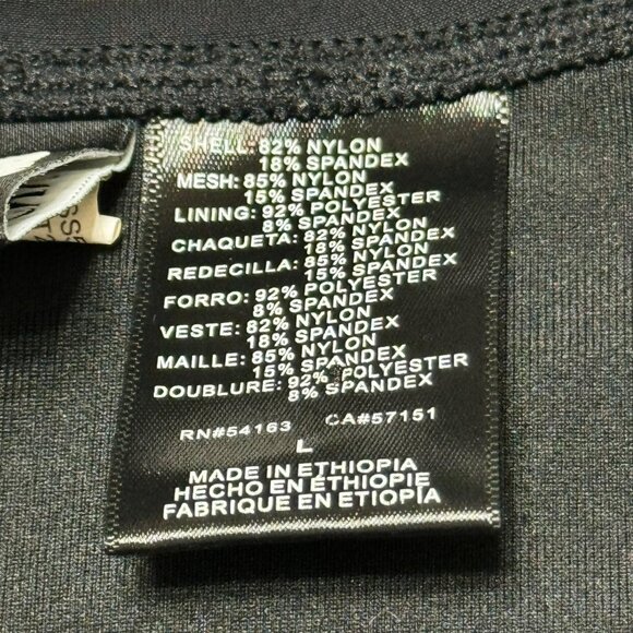 DKNY Womens Black One-Piece Halter Swimsuit L Large Nylon & Spandex - Picture 7 of 13